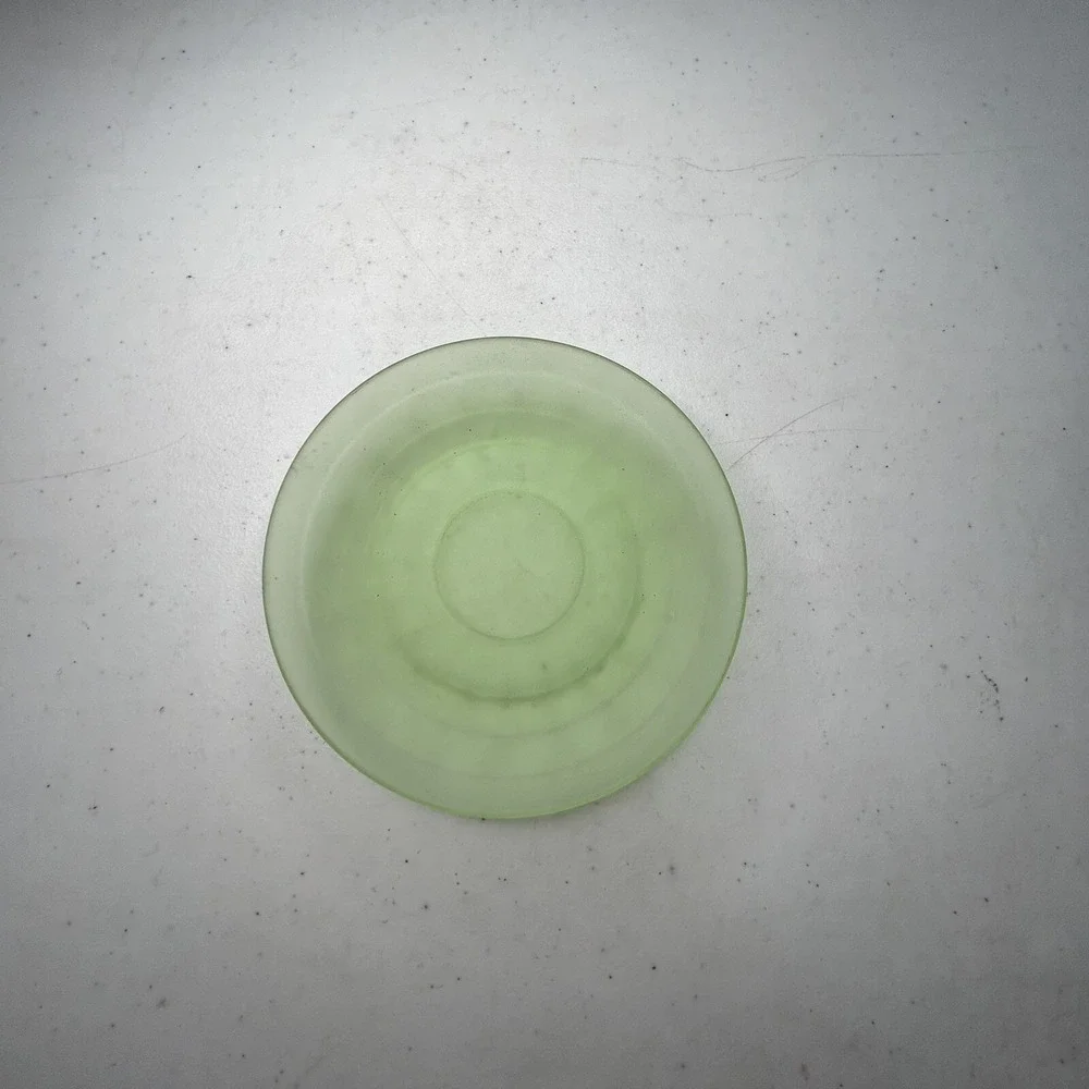 Green Uranium Depression Glass Salad Plate‎ – Frosted Vintage Glow